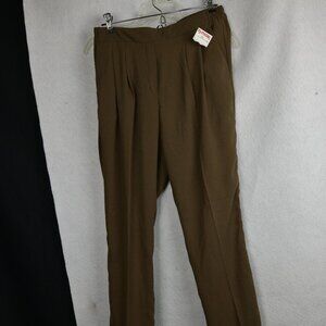 Shinestar Women's Size M Brown Dress Pants Pull On NEW